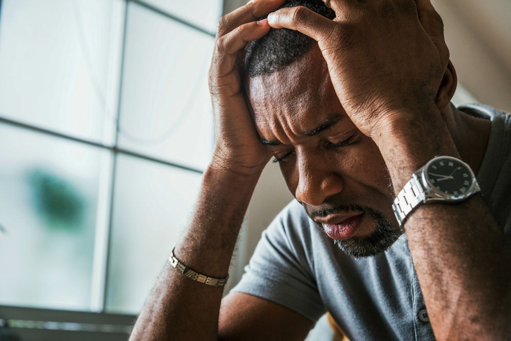 a man with addiction problem