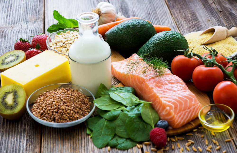 Healthy food options, highlighting the role of proper nutrition in mental health and how inadequate eating may cause depression.